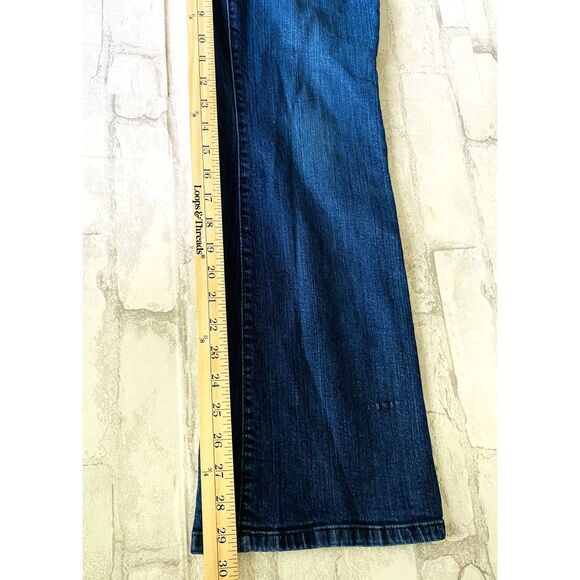VTG Dungarees Smiths Jeans Denim Stretchy Embroidered Pants Made in Egypt Sz 8 - Picture 6 of 10